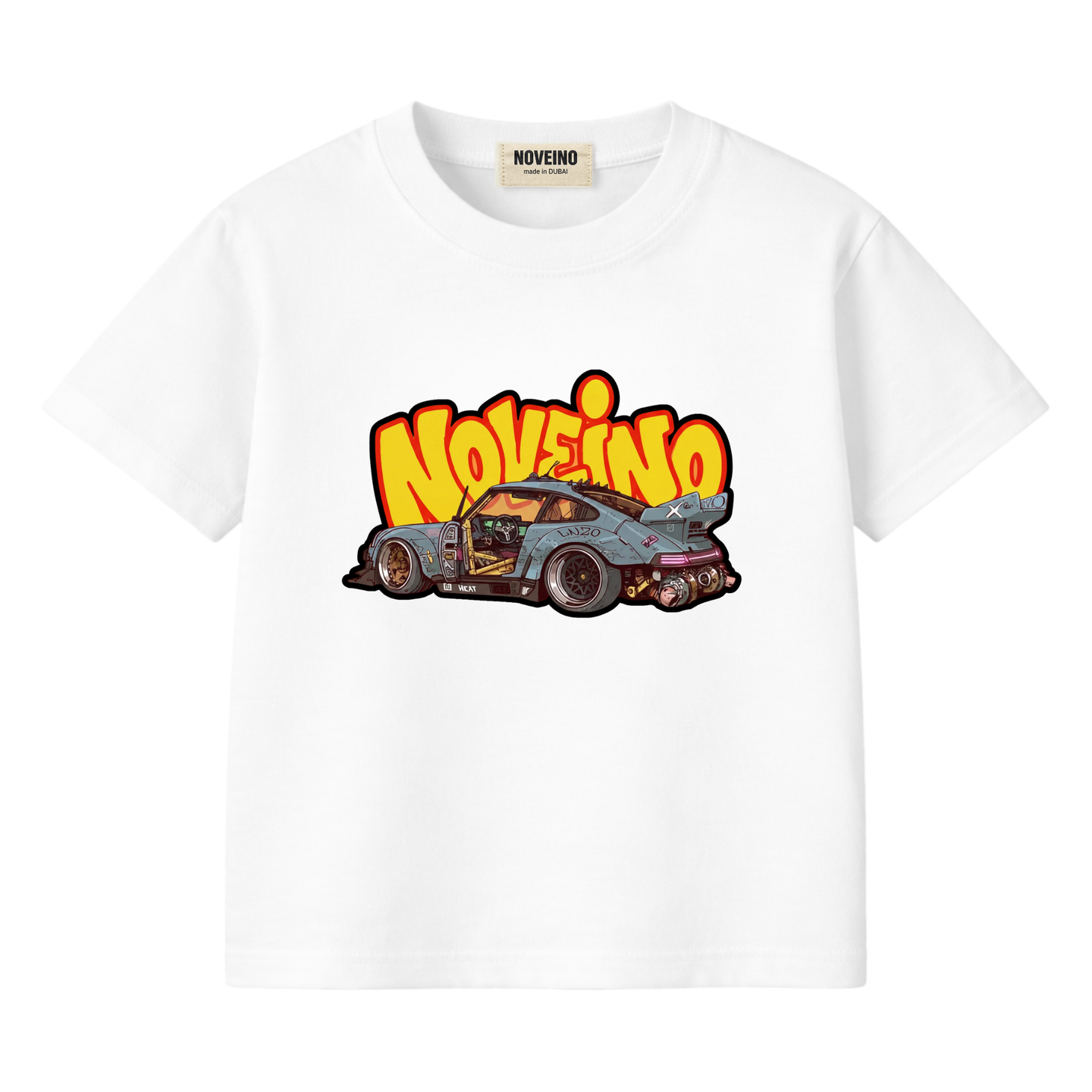 NOVEINO kids' size 36 t-shirt with colorful graphic print featuring playful design on soft cotton fabric