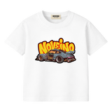 NOVEINO kids' size 36 t-shirt with colorful graphic print featuring playful design on soft cotton fabric