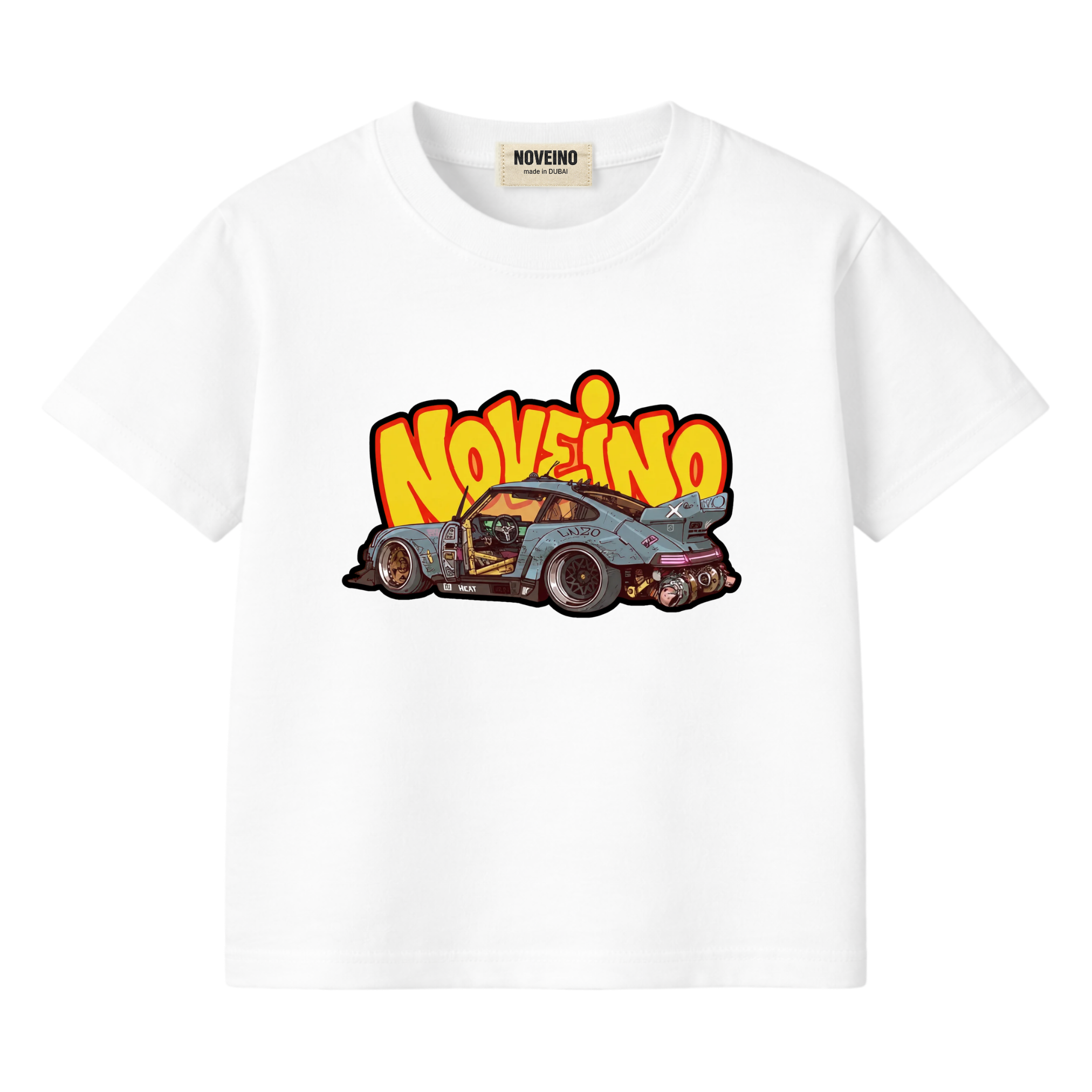 NOVEINO kids' size 36 t-shirt with colorful graphic print featuring playful design on soft cotton fabric