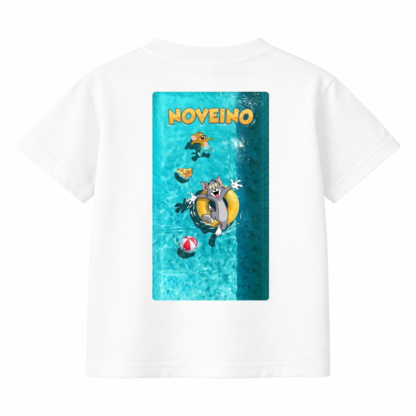 Bright NOVEINO Kids #44 t-shirt with colorful graphic design, made from soft cotton fabric, perfect for young children.