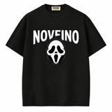 NOVEINO Monarque t-shirt with a stylish graphic design, soft fabric, and comfortable fit, shown in a close-up image.