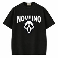 NOVEINO Monarque t-shirt with a stylish graphic design, soft fabric, and comfortable fit, shown in a close-up image.