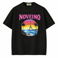NOVEINO Forma t-shirt in black with round neckline and short sleeves, casual men's clothing made of soft fabric.