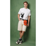 NOVEINO Shadow Bunny t-shirt featuring a minimalist bunny shadow print on soft fabric in a casual fit.