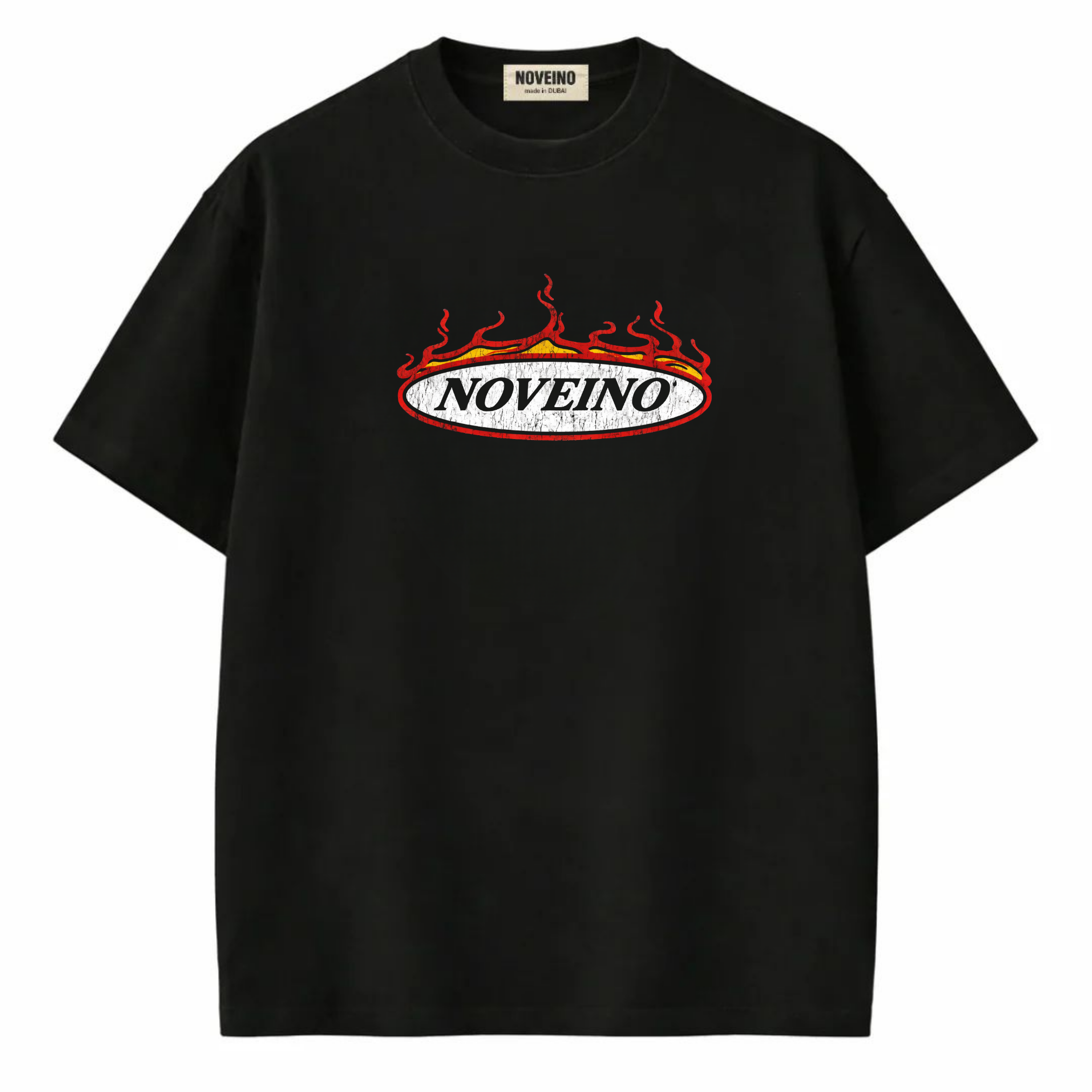 NOVEINO Heaven Flames Beatles memorabilia featuring vibrant flame design and artistic details on a collectible item.