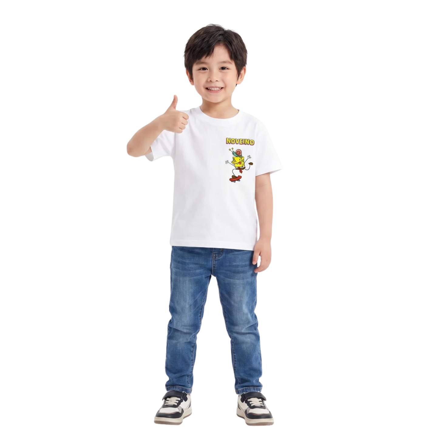 NOVEINO Kids #7 T-shirt in vibrant colors with playful design, made for comfortable everyday wear by NOVEINO.