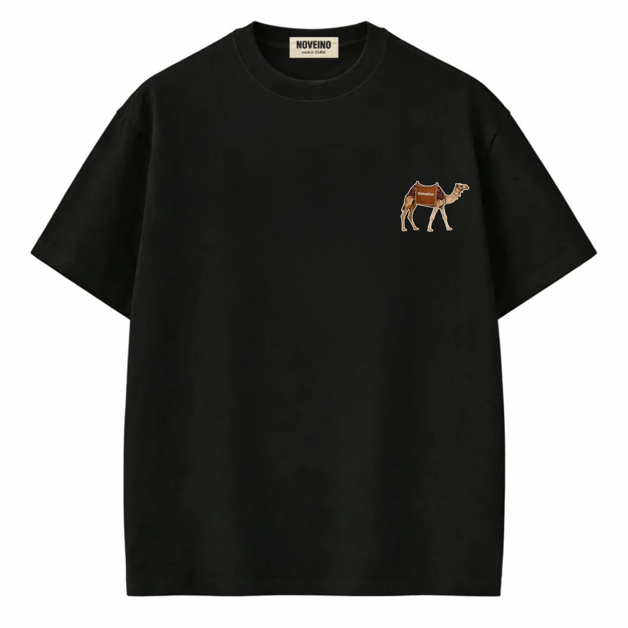 NOVEINO camel t-shirt featuring a stylish camel graphic on a comfortable fabric, ideal for casual wear.