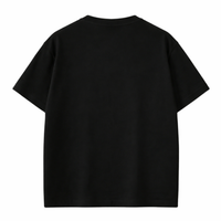 NOVEINO stay safe t-shirt with bold printed message, casual fit, and comfortable fabric, shown in black on a plain background.