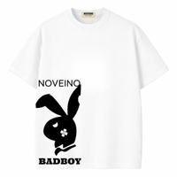 NOVEINO Shadow Bunny t-shirt featuring a dark, shadowy bunny graphic on soft fabric, casual unisex fit.