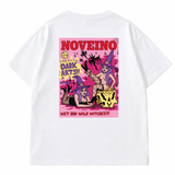 Wild Witches Beatles memorabilia by NOVEINO, featuring vintage-inspired artwork of witches in a colorful, artistic design.