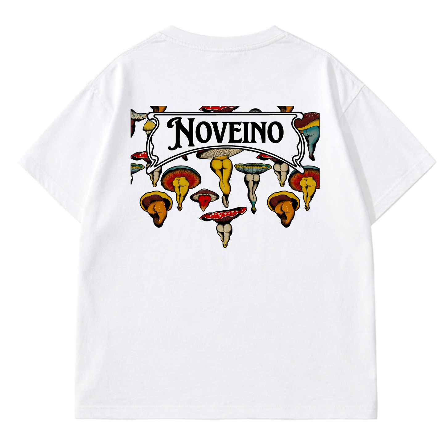NOVEINO Beatles memorabilia featuring a mushroom-shaped collectible with vibrant colors and detailed design.