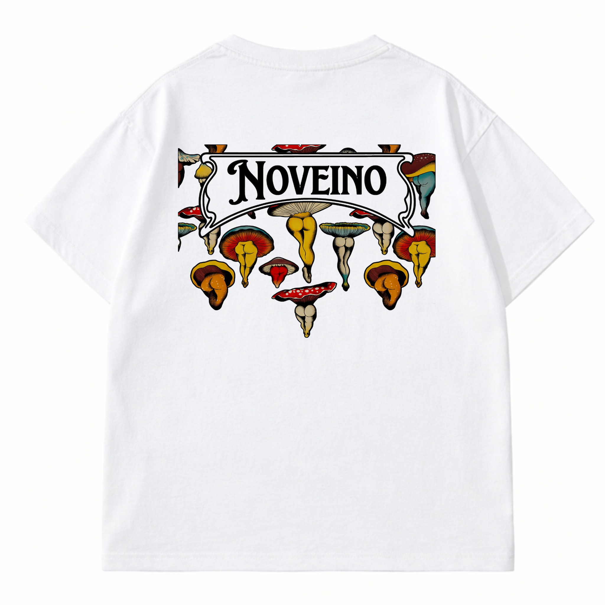NOVEINO Beatles memorabilia featuring a mushroom-shaped collectible with vibrant colors and detailed design.