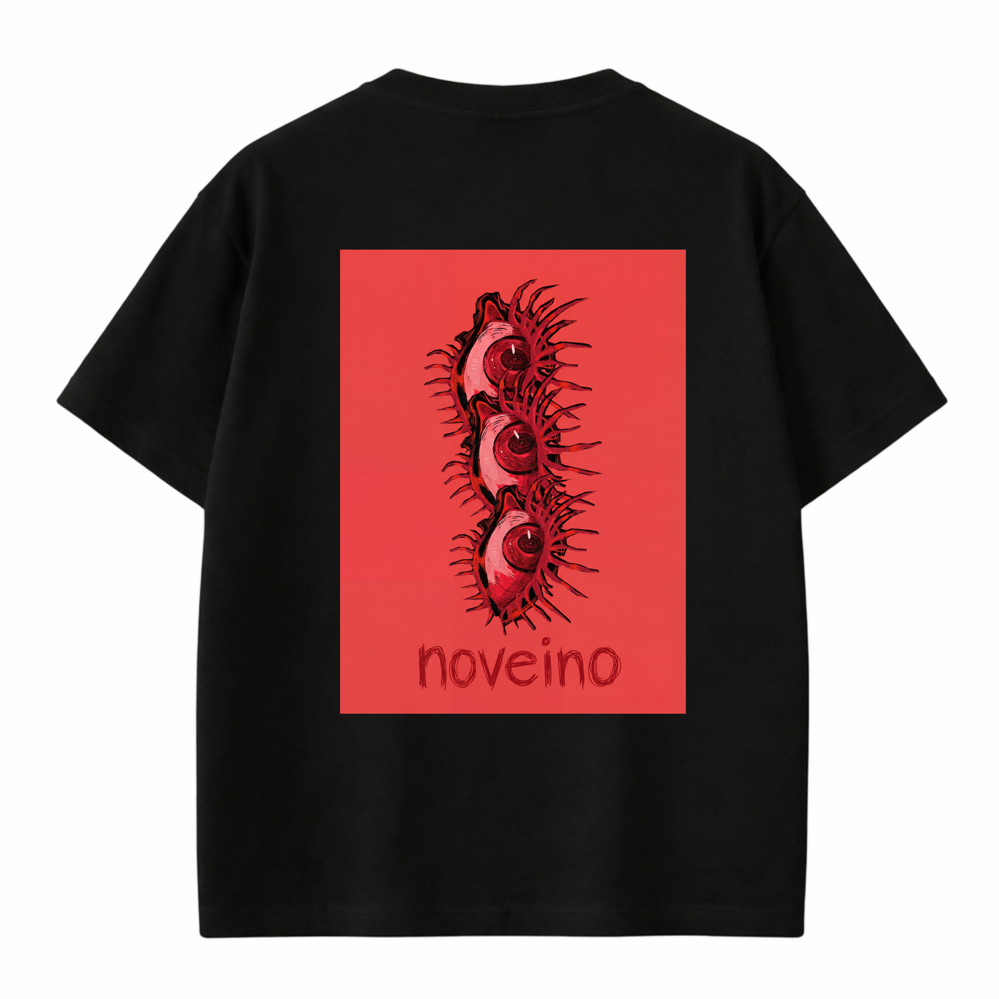 Red eye Beatles memorabilia by NOVEINO featuring a vibrant red eye design on a collectible item.