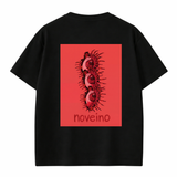 Red eye Beatles memorabilia by NOVEINO featuring a vibrant red eye design on a collectible item.
