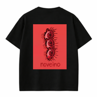 Red eye Beatles memorabilia by NOVEINO featuring a vibrant red eye design on a collectible item.