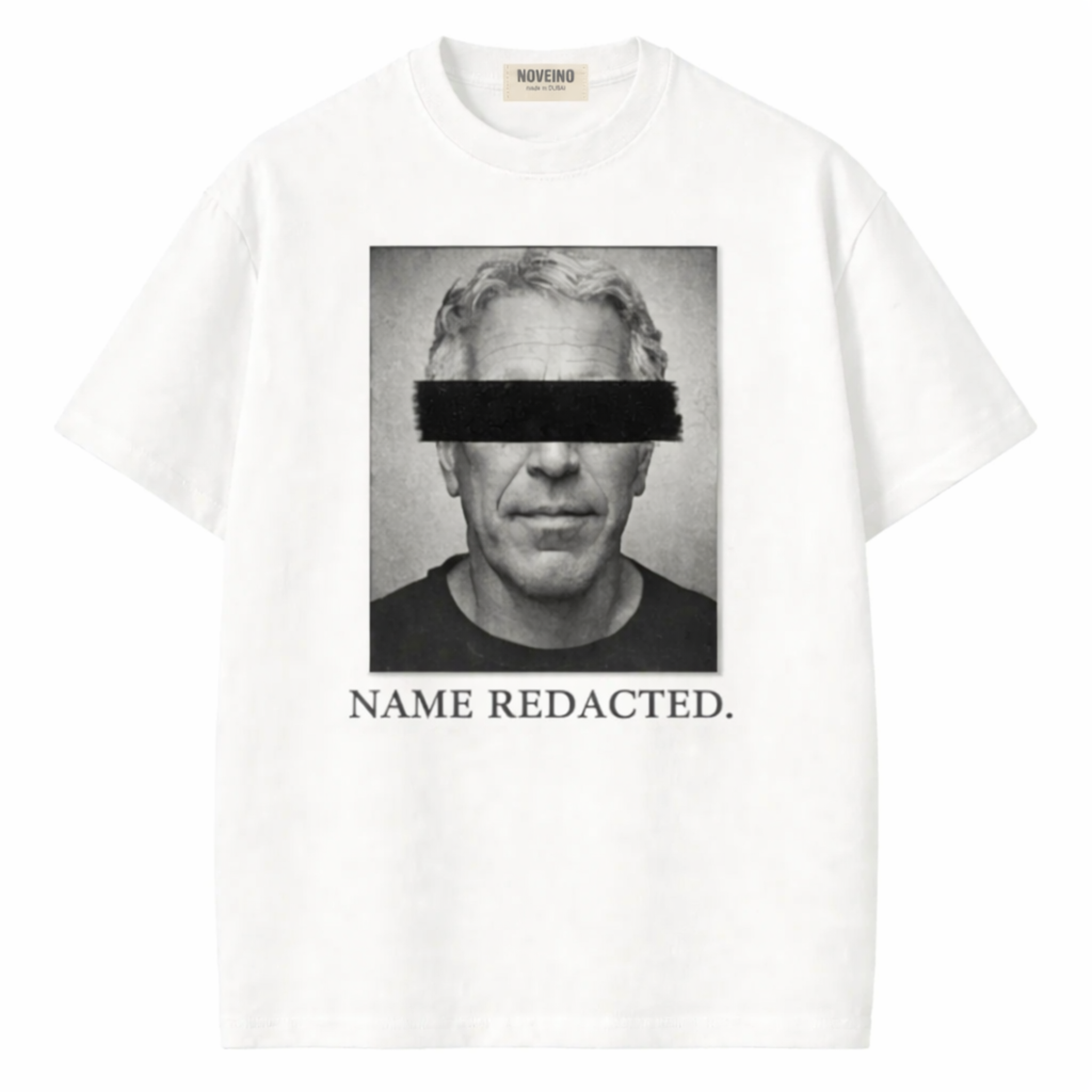 NOVEINO t-shirt displayed on a hanger, showcasing a casual, comfortable design with a round neckline and short sleeves.