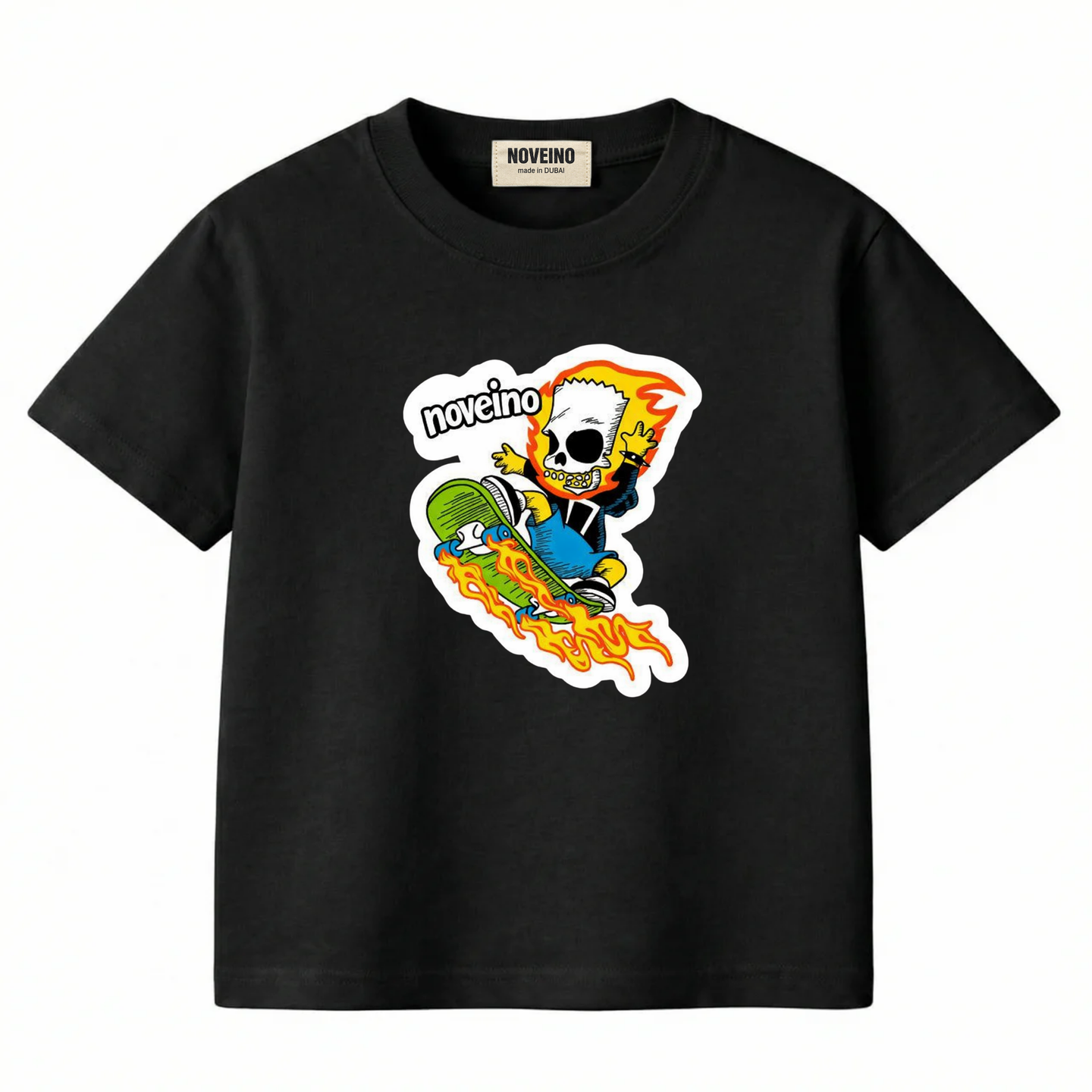 NOVEINO kids' T-shirt with colorful graphic design, soft fabric, and comfortable fit for children.