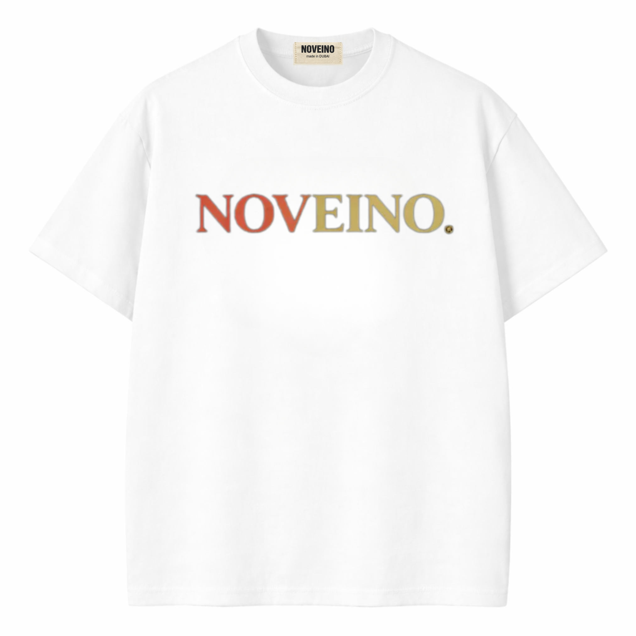 NOVEINO Nexus t-shirt featuring a stylish design, shown in a close-up image highlighting the fabric and print details.