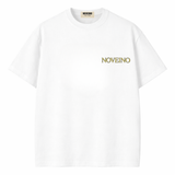 NOVEINO Nexus t-shirt, casual men's tee in black with white logo, made from soft cotton fabric.