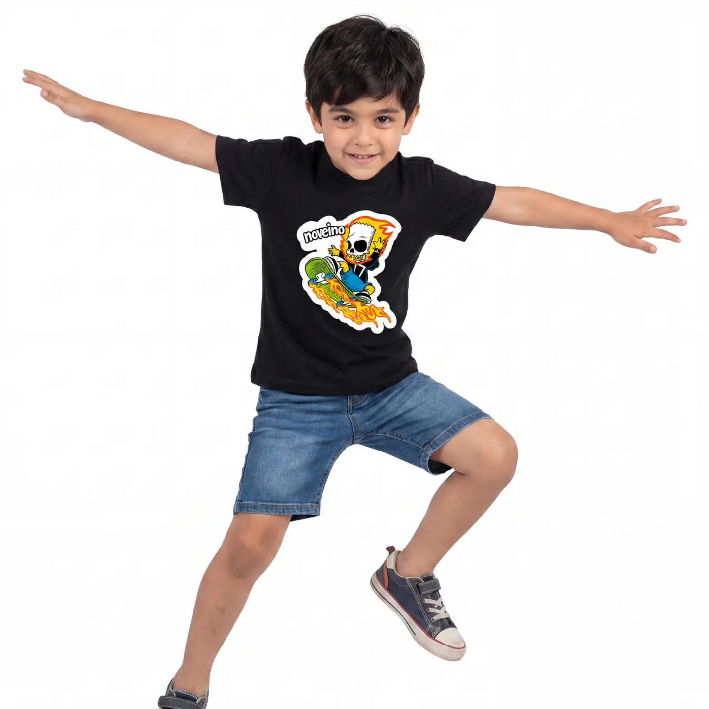 NOVEINO kids t-shirt featuring colorful graphic design and comfortable fabric, perfect for young children.