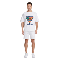 NOVEINO Tennis Club t-shirt in white with tennis ball graphic, casual fit, perfect for tennis enthusiasts and sportswear.