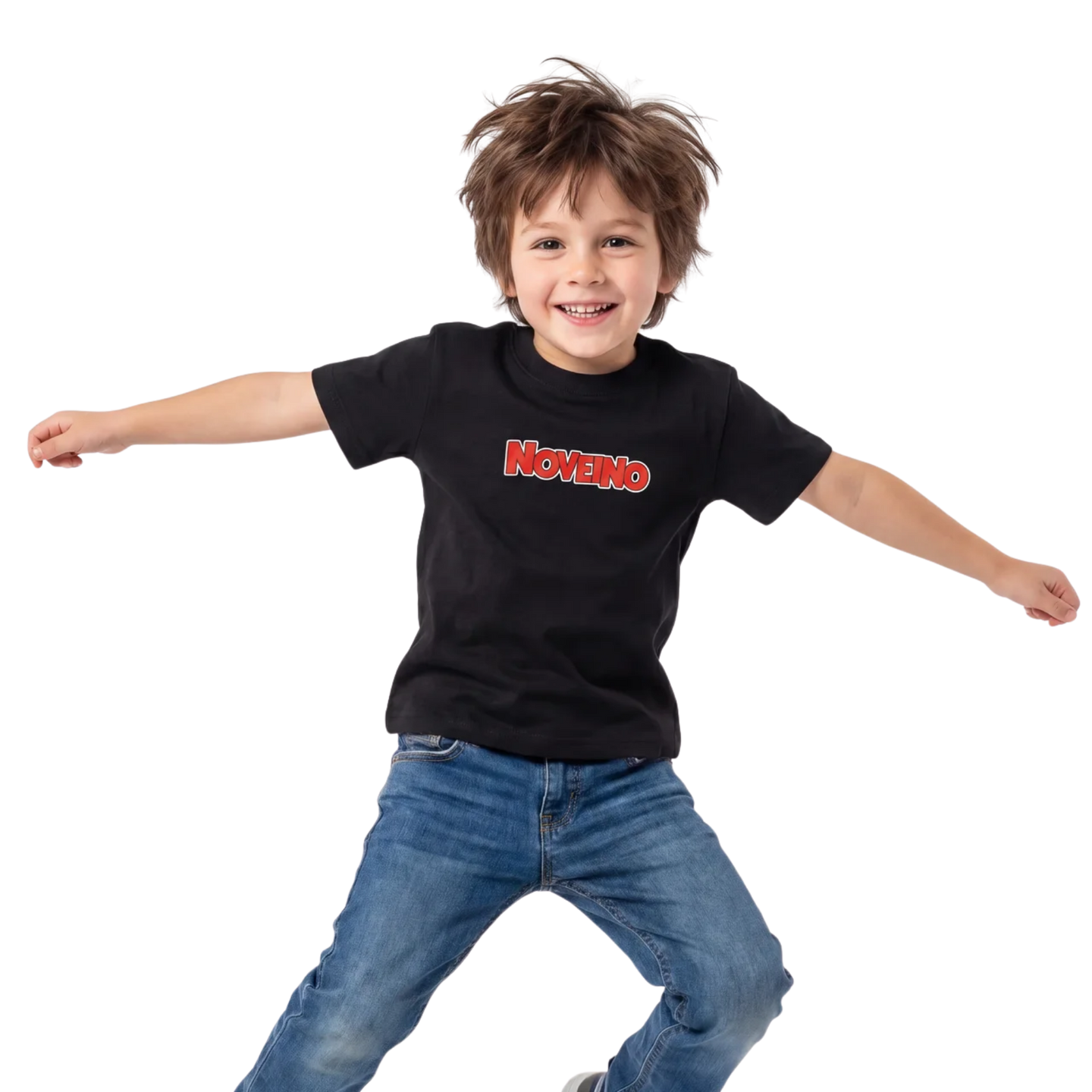 NOVEINO kids t-shirt featuring colorful graphic design on soft fabric, perfect for casual wear.