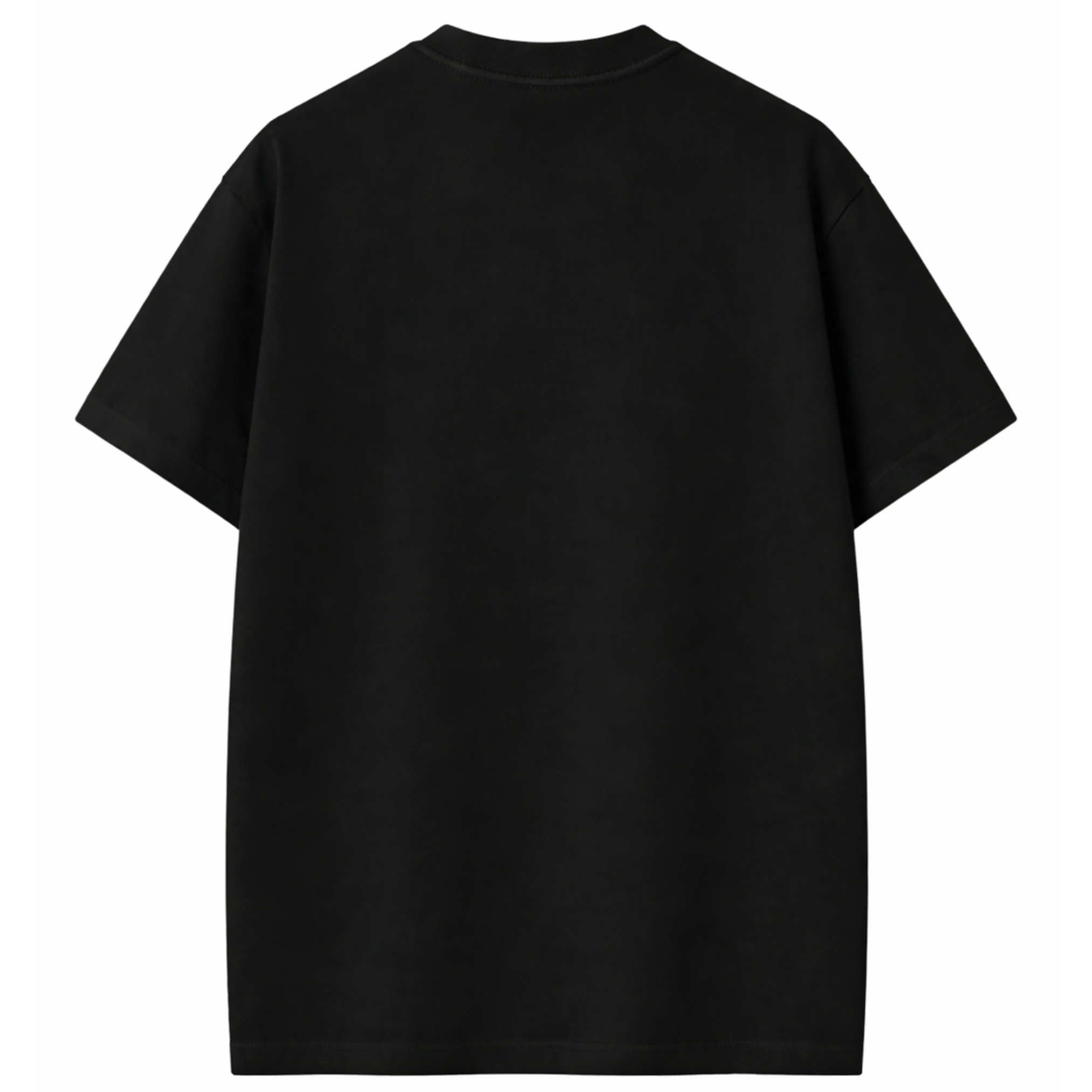 NOVEINO Zero t-shirt in black with minimalist design, made from soft fabric, displayed on a plain background.