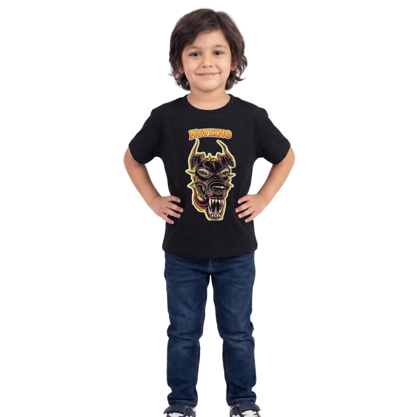 NOVEINO Kids #23 t-shirt featuring colorful graphic design, soft fabric, and comfortable fit for children.