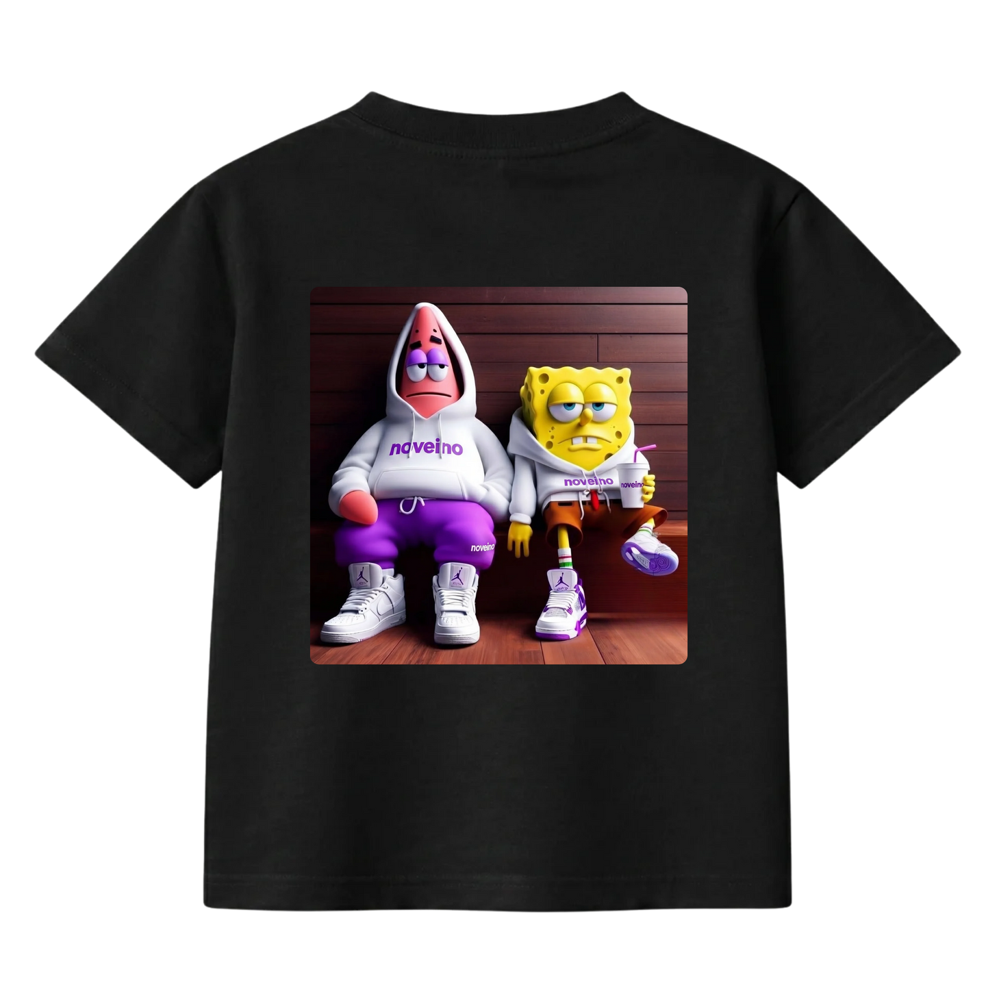 NOVEINO kids' t-shirt featuring a colorful graphic design, made of soft fabric, suitable for children’s casual wear.