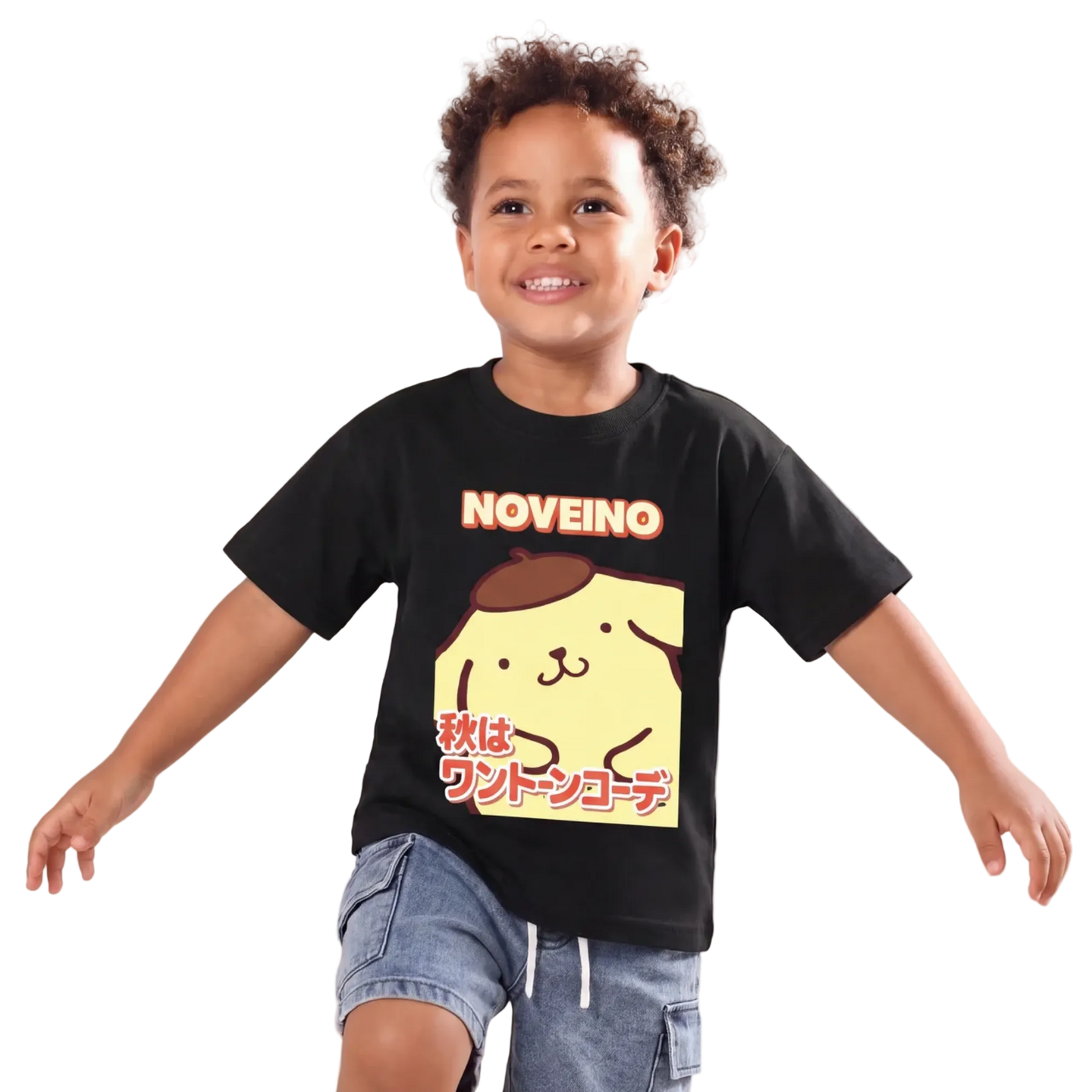 NOVEINO kids' t-shirt with colorful graphic design, soft cotton fabric, and a comfortable fit for children.