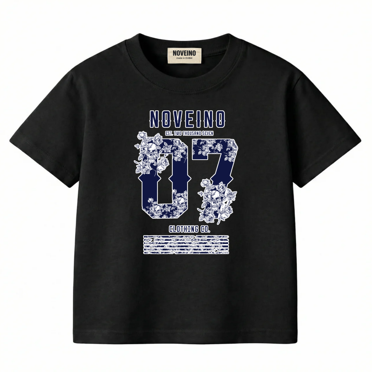 NOVEINO kids' T-shirt with colorful graphic design, soft fabric, and comfortable fit, ideal for children's casual wear.