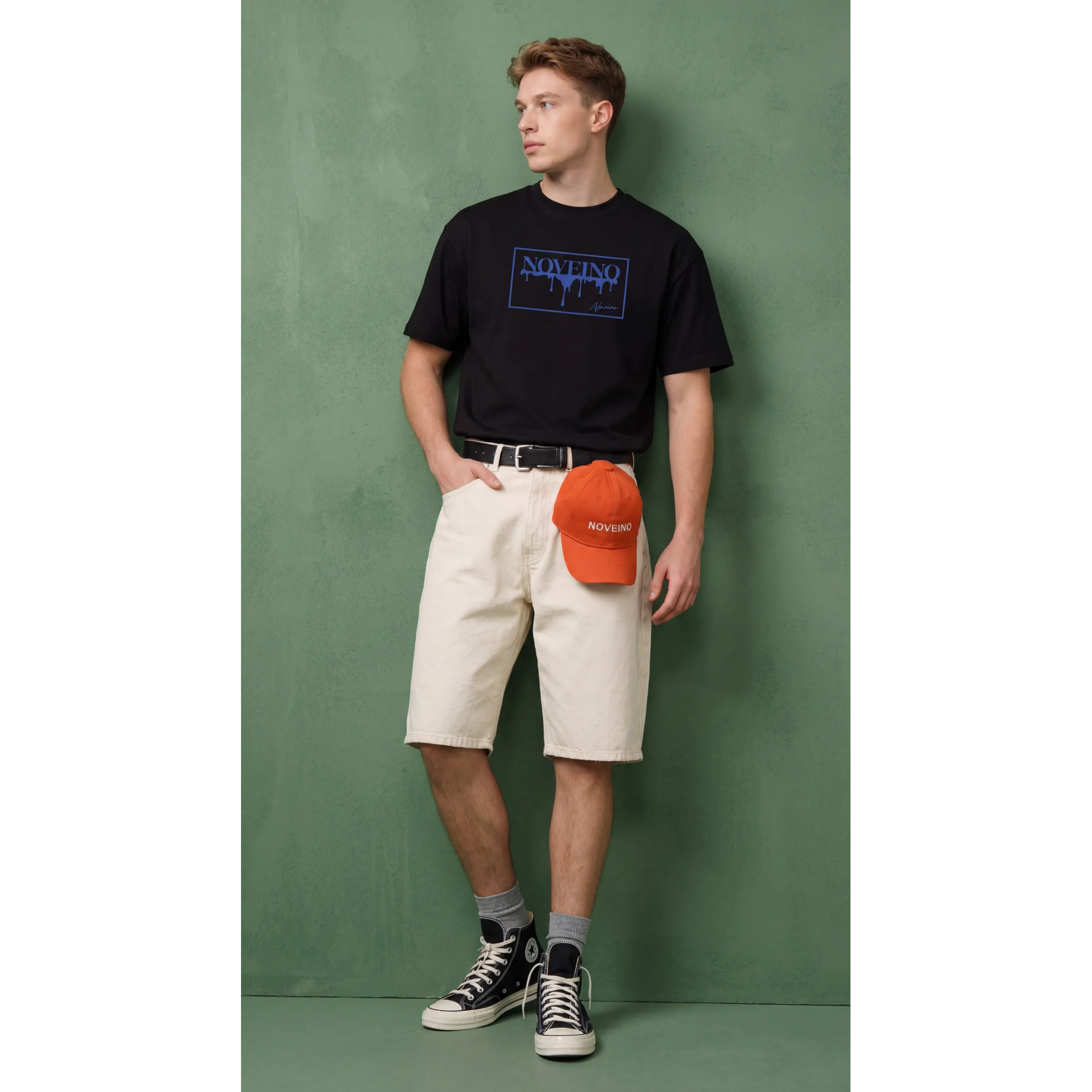 NOVEINO NOV t-shirt featuring a comfortable fit and casual design, shown in a front view with a plain background.