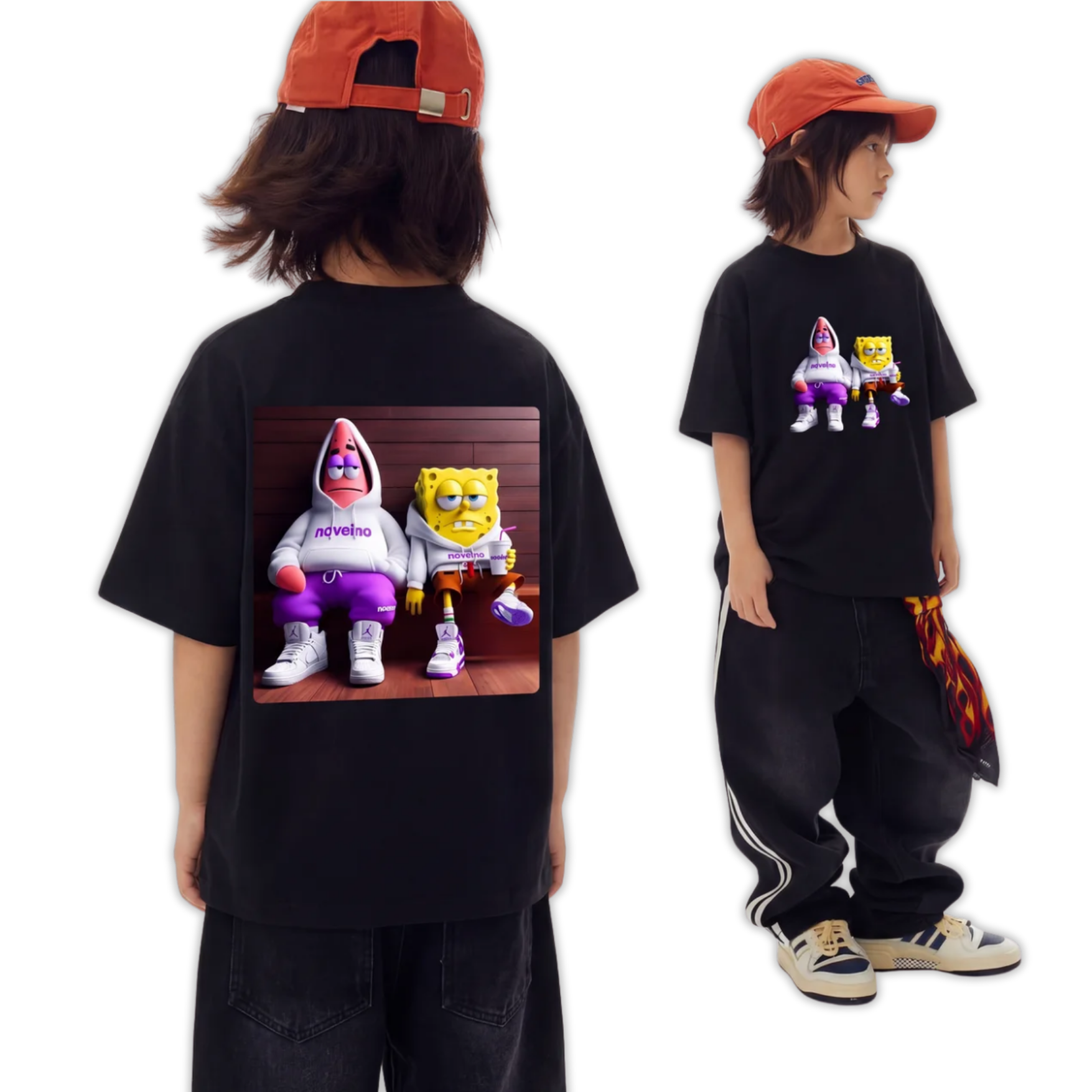 NOVEINO Kids #29 t-shirt featuring a colorful graphic design, made of soft fabric for comfortable wear.