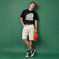 NOVEINO t-shirt corner view featuring a stylish, casual design in a close-up shot of the fabric and fit.