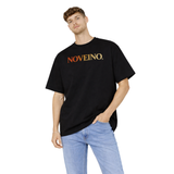 NOVEINO Nexus T-shirt in black, featuring a sleek design and comfortable fit, displayed on a hanger.