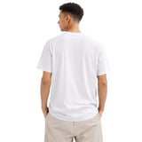 NOVEINO Parallel t-shirt in black with white graphic design, casual fit, made from soft cotton fabric.