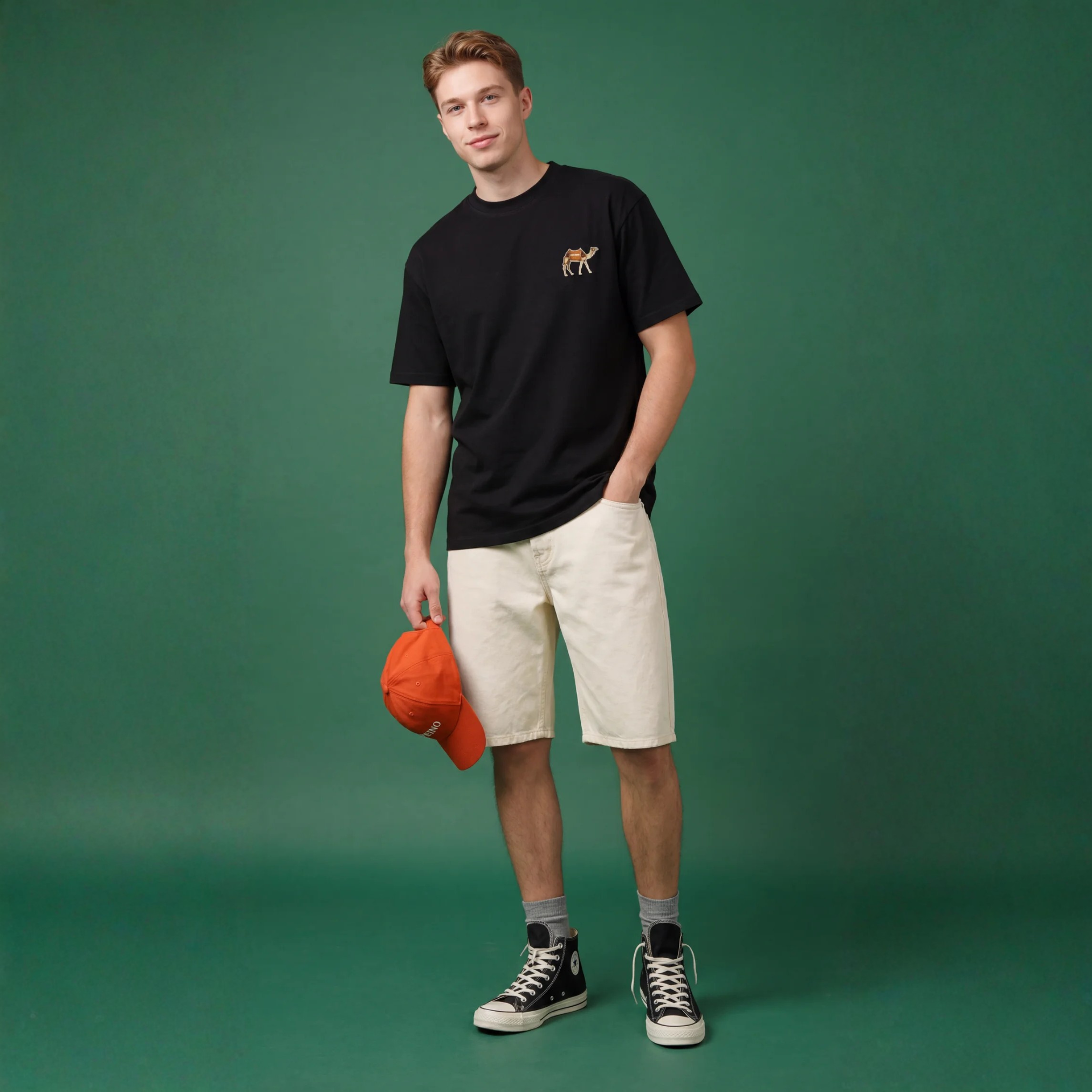 NOVEINO camel T-shirt featuring a stylish camel graphic on a comfortable fabric background.